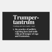 Trumper Tantrum Definitie Rechthoekige Sticker (Voorkant)