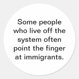 Trumpers vrezen immigranten Hankamer Artjunkhaus L Ronde Sticker
