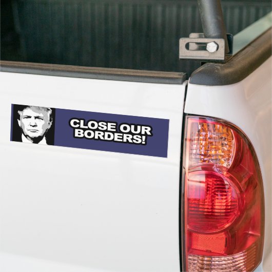 Trumpersticker - Sluit onze grenzen - PNG.nl Bumpersticker (Op Truck)