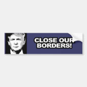 Trumpersticker - Sluit onze grenzen - PNG.nl Bumpersticker (Voorkant)