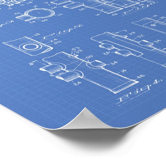Trumpet 1939 Patent Art Blueprint Poster (Hoek)