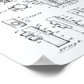 Trumpet 1939 Patent Art Witboek Poster (Hoek)
