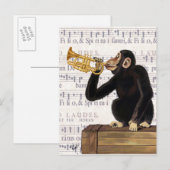 Trumpet afspelen briefkaart (Voorkant / Achterkant)