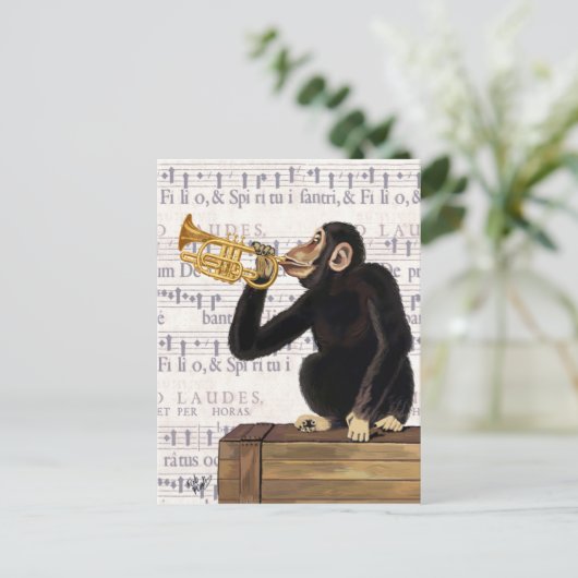 Trumpet afspelen briefkaart (Staand voorkant)