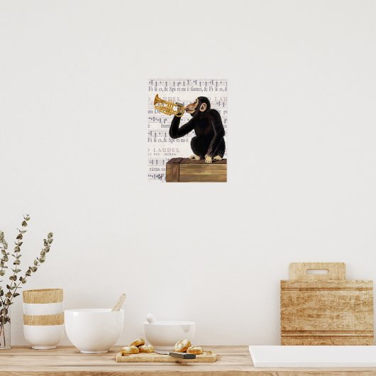 Trumpet afspelen poster (Keuken)