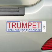 TRUMPET - Amerika weer laten spelen! Bumpersticker (Op auto)