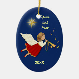 Trumpet Angel Keramisch Ornament