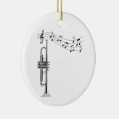 Trumpet-arts met Muzieknoten Keramisch Ornament (Rechts)