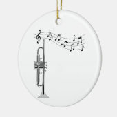 Trumpet-arts met Muzieknoten Keramisch Ornament (Links)