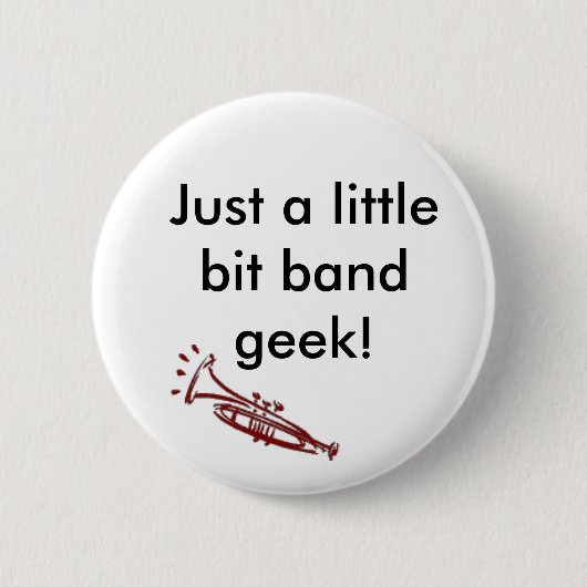 Trumpet Band Geek Ronde Button 5,7 Cm (Voorkant)