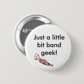 Trumpet Band Geek Ronde Button 5,7 Cm (Voorkant /achterkant)