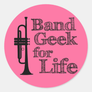 Trumpet Band Geek Ronde Sticker