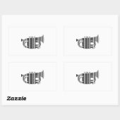 TRUMPET BAR CODE Music Barcode Patroon Design Rechthoekige Sticker (Vel)