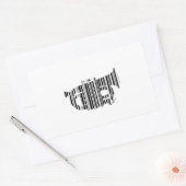TRUMPET BAR CODE Music Barcode Patroon Design Rechthoekige Sticker (Envelop)