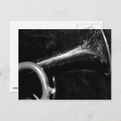 Trumpet Bell zwart-wit Briefkaart (Voorkant / Achterkant)