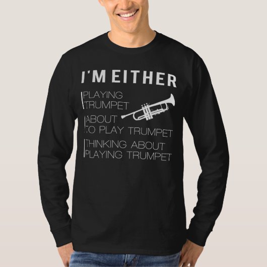Trumpet Blasts and Laughs: Grappig Trumpet T-shirt (Voorkant)