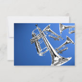 Trumpet Blue Response RSVP Kaartje (Achterkant)