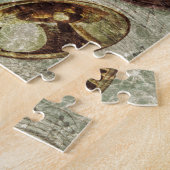 Trumpet, bovenste hoed en muzieknoten legpuzzel (Zijkant)