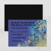 Trumpet Boy Bat Bar Mitzvah Uitnodigingskaart Kaart (Voorkant / Achterkant)