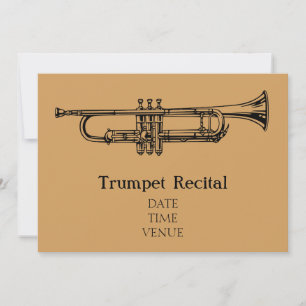 Trumpet Brass Overweging jazz stijlvolle prestatie Kaart