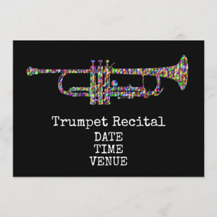 Trumpet Brass Overweging jazz stijlvolle prestatie Kaart