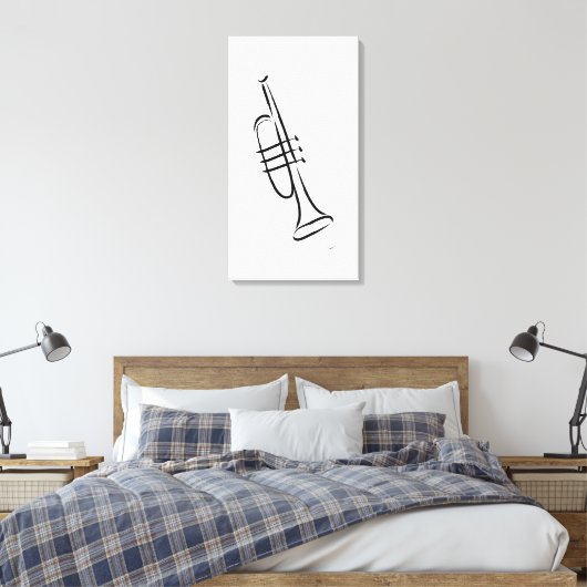 Trumpet Canvas Afdruk (Insitu (Slaapkamer))