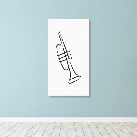 Trumpet Canvas Afdruk (Insitu (Houten vloer))