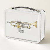 Trumpet cartoon illustratie (Achterkant)