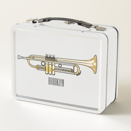 Trumpet cartoon illustratie (Achterkant)