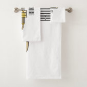 Trumpet cartoon illustratie bad handdoek (Insitu)