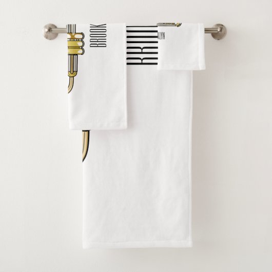 Trumpet cartoon illustratie bad handdoek (Insitu)