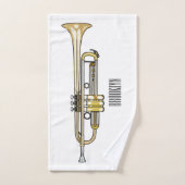 Trumpet cartoon illustratie bad handdoek (Handdoek)