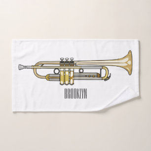 Trumpet cartoon illustratie bad handdoek