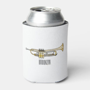 Trumpet cartoon illustratie blikjeskoeler