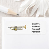 Trumpet cartoon illustratie etiket (Insitu)