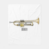 Trumpet cartoon illustratie fleece deken (Voorkant)