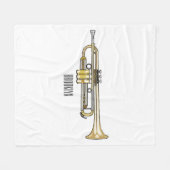 Trumpet cartoon illustratie fleece deken (Voorkant (Horizontaal))
