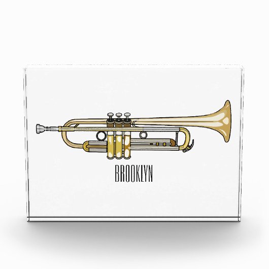 Trumpet cartoon illustratie fotoblokken (Voorkant)