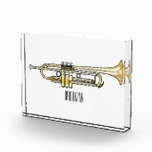Trumpet cartoon illustratie fotoblokken (Rechts)