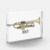 Trumpet cartoon illustratie fotoblokken (Links)