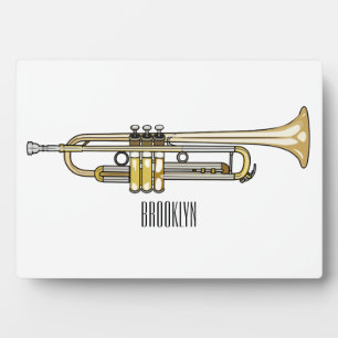 Trumpet cartoon illustratie fotoplaat