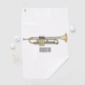 Trumpet cartoon illustratie golfhanddoek (Insitu)