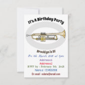 Trumpet cartoon illustratie kaart (Voorkant)