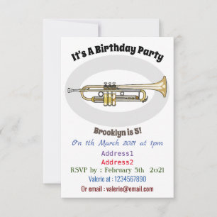 Trumpet cartoon illustratie kaart