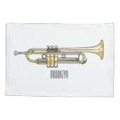 Trumpet cartoon illustratie kussensloop (Achterkant)