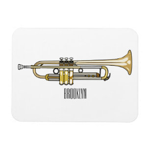 Trumpet cartoon illustratie magneet