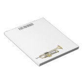 Trumpet cartoon illustratie notitieblok (Schuin)