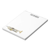 Trumpet cartoon illustratie notitieblok (Linkerzijde)