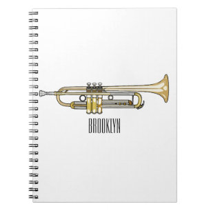 Trumpet cartoon illustratie notitieboek