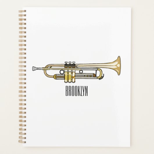 Trumpet cartoon illustratie planner (Voorkant)